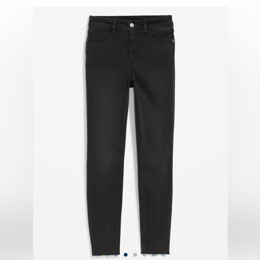 NWOT - Old Navy High-Waisted Rockstar Super-Skinny High Rise Black Jeans - Picture 4 of 9